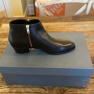 Jcrew black leather booties NWT